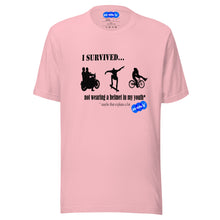 Load image into Gallery viewer, I SURVIVED...NO HELMET - YOUNICHELY - Unisex t-shirt
