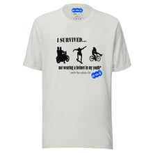 Load image into Gallery viewer, I SURVIVED...NO HELMET - YOUNICHELY - Unisex t-shirt
