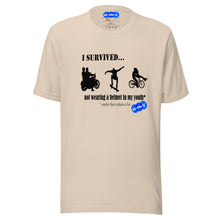 Load image into Gallery viewer, I SURVIVED...NO HELMET - YOUNICHELY - Unisex t-shirt

