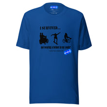 Load image into Gallery viewer, I SURVIVED...NO HELMET - YOUNICHELY - Unisex t-shirt
