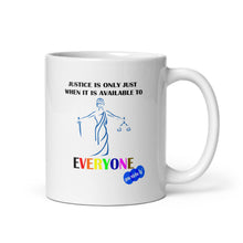 Load image into Gallery viewer, JUSTICE - YOUNICHELY - White glossy mug
